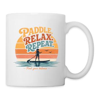 Paddle Relax Repeat SUP Shirt - Mug blanc - blanc - Droite