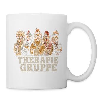 Therapiegruppe Hühner Lounge - Tasse - Weiß - Rechts