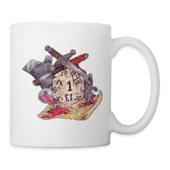 Role Playing Game Tabletop D20 Dice Gift Fail - Mug - white - Right