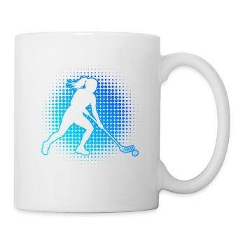 Geschenkidee für die Hockeyspielerin mit Unihockey - Tasse - Weiß - Rechts