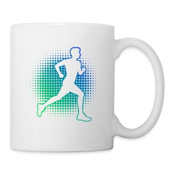 Geschenkidee für einen Running mit Running - Tasse - Weiß - Rechts