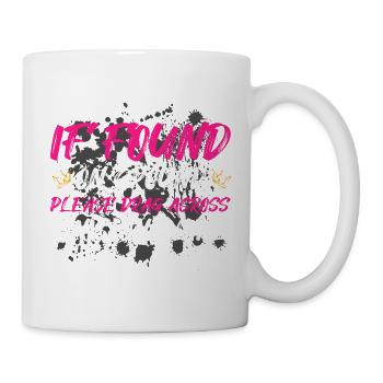 Si on le trouve sur le sol, Schlammlauf Mud Run Muddy Race - Mug blanc - blanc - Droite