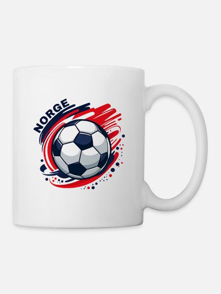 Norwegischer Fußball - Tasse - Weiß