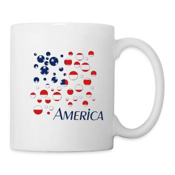 Americana Flag Dots Collage - Mug - white - Right