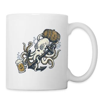 Calmar de bière - Mug blanc - blanc - Droite