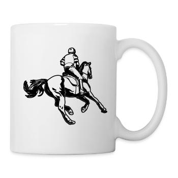 Reitsportler - Tasse - Weiß - Rechts