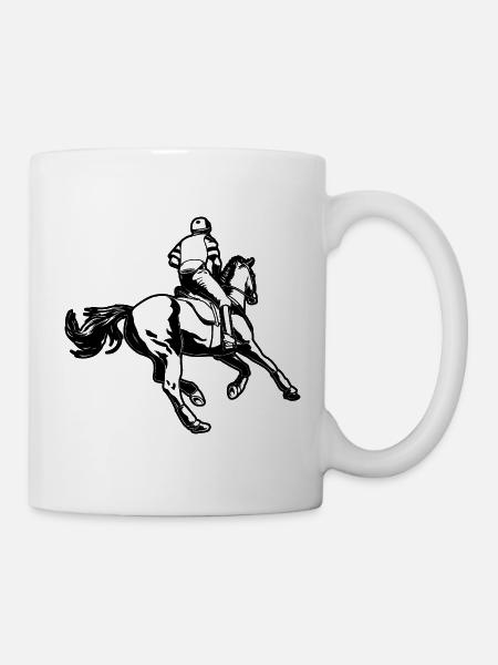 Reitsportler - Tasse - Weiß