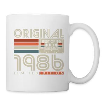 1986 Vintage Vintage Retro Birthday Gift - Mug - white - Right