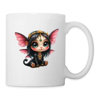 Chibi-Schmetterlingsfee mit Juwelen - Tasse - Weiß - Rechts