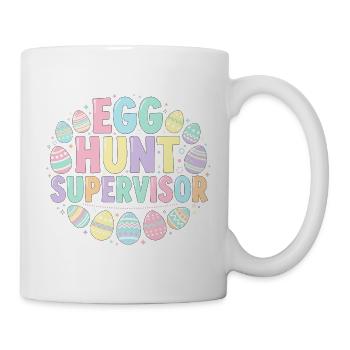 Oster-Eier-Aufseher - Tasse - Weiß - Rechts