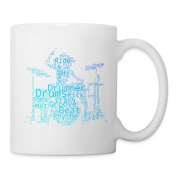 Schlagzeugspielen Geschenkidee für eine Musikerin - Tasse - Weiß - Rechts