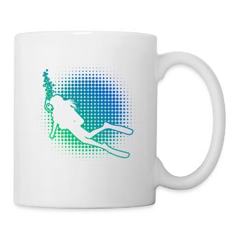 Gift idea for a diving fan with freediving - Mug - white - Right
