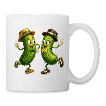 Tanzende Gurken - Tasse - Weiß - Rechts