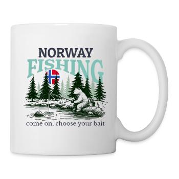 Norvège Pêche - Mug blanc - blanc - Droite