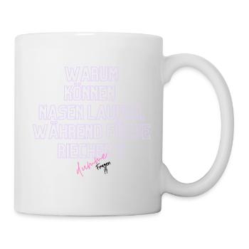 Warum Nasen Laufen, Füße Riechen - Tasse - Weiß - Rechts
