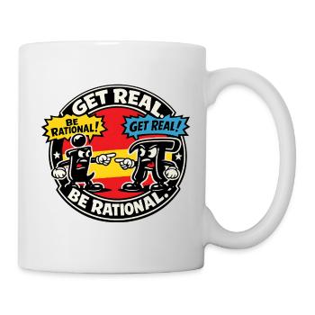 Caricature rationnelle réelle Humour mathématique - Mug blanc - blanc - Droite
