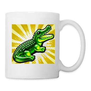 Krokodil - Tasse - Weiß - Rechts