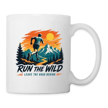 Run The Wild Trail Laufshirt - Tasse - Weiß - Rechts