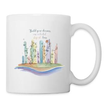 Paysage onirique urbain coloré - Mug blanc - blanc - Droite