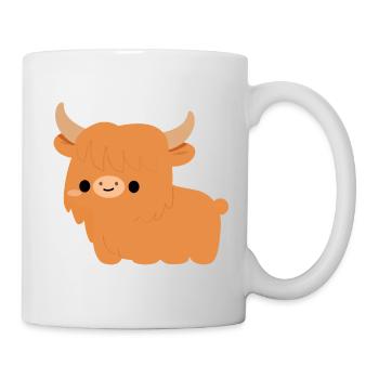 Hochland-Kuh - Tasse - Weiß - Rechts