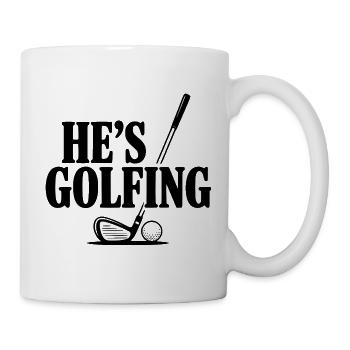 He's Golfing - Mug - white - Right
