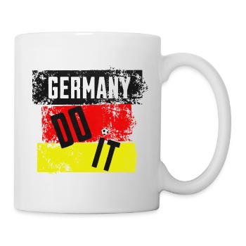 Deutschland Do It Flaggen Design Fußball - Tasse - Weiß - Rechts