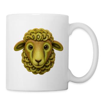 Moutons kiwi | Motif mignon d’animal fruitier - Mug blanc - blanc - Droite