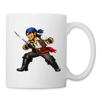 Pirate combattant - Mug blanc - blanc - Droite