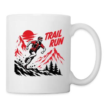 course sur sentier - Mug blanc - blanc - Droite