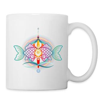 Ornament Fish | Colorful sea art - Mug - white - Right