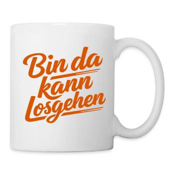 Je suis là pour y aller |  Motivation Dire - Mug blanc - blanc - Droite