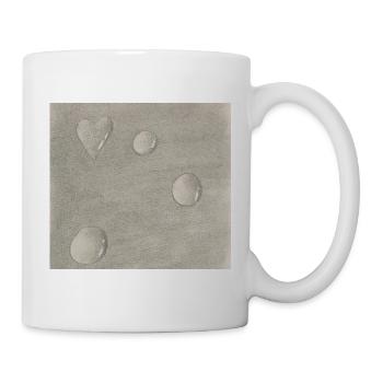 Realistische 3D Wassertropfen - Tasse - Weiß - Rechts