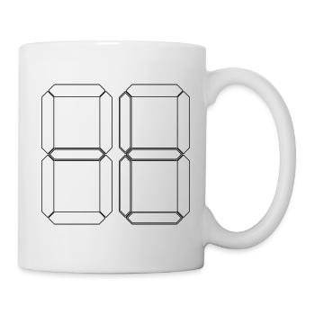 NUMMER 07 Null Sieben Geburtstag Geschenk Digital - Tasse - Weiß - Rechts
