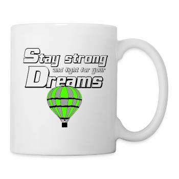 Montgolfière, rêves de rester forts, montgolfière - Mug blanc - blanc - Droite