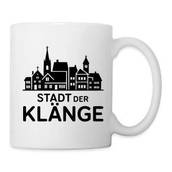 Stadt der Klänge zum Personalisieren mit Stadt - Tasse - Weiß - Rechts