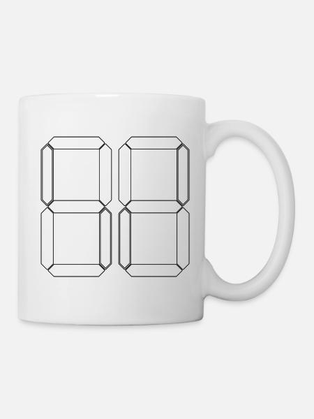NUMMER 25 Fünfundzwanzig Geschenk Digital - Tasse - Weiß