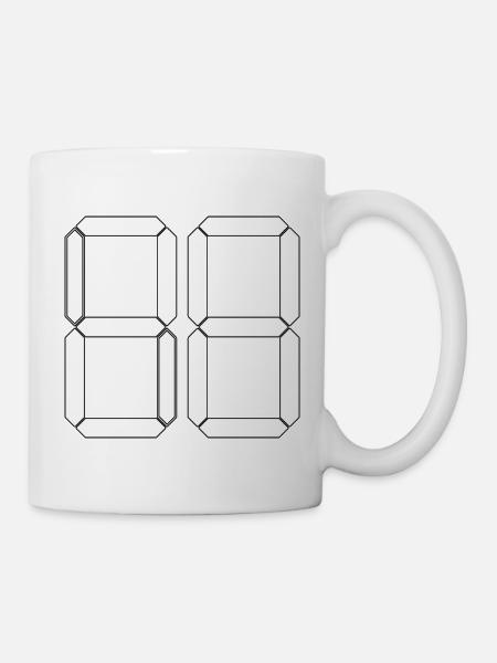 NUMMER 28 Achtundzwanzig Geschenk Digital - Tasse - Weiß