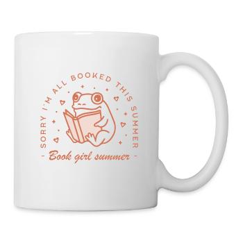 Book girl summer reader aesthetic - Mug - white - Right