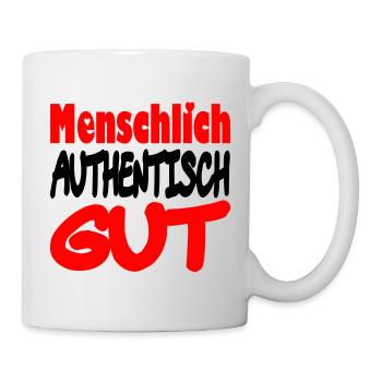 menschlich_authentisch_gut - Tasse - Weiß - Rechts