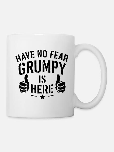 Lustiges Grumpy Vintage Design mit Daumen hoch - Kop/krus - hvid