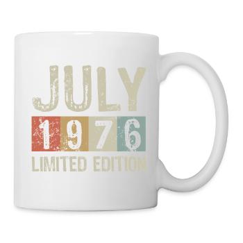 Édition limitée cadeau d’anniversaire de juillet 1976 - Mug blanc - blanc - Droite