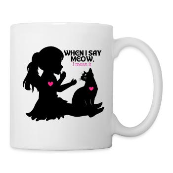 I Mean It Herzen Power Shirt - Tasse - Weiß - Rechts