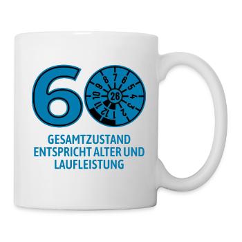 HU Juli 2026 - 60 Jahre - Geburtstag Geschenk - Tasse - Weiß - Rechts