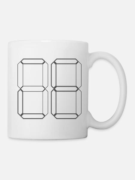 NUMMER 41 Einundvierzig Geschenk Digital - Tasse - Weiß