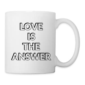 L’amour est la réponse - Mug blanc - blanc - Droite