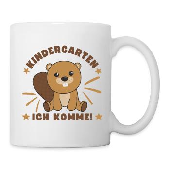 Kindergarten Ich Komme Kindergartenkind Biber - Tasse - Weiß - Rechts
