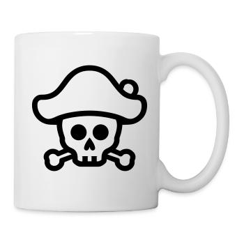 tête de mort - Mug blanc - blanc - Droite