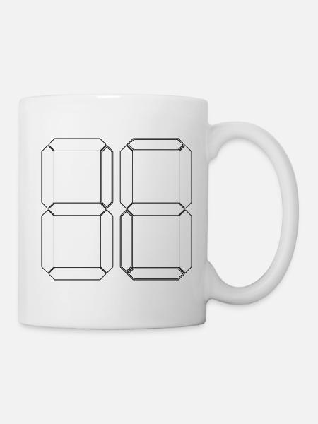 NUMMER 64 Vierundsechzig Geschenk Digital - Tasse - Weiß