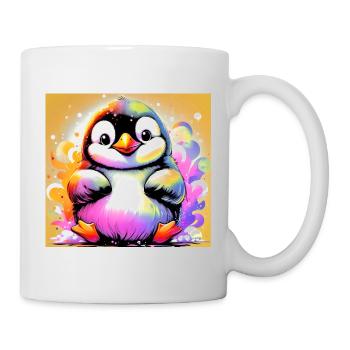 Pinguin - Tasse - Weiß - Rechts
