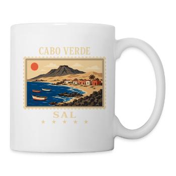Kap Verde Sal Vintage Reisemarke - Tasse - Weiß - Rechts